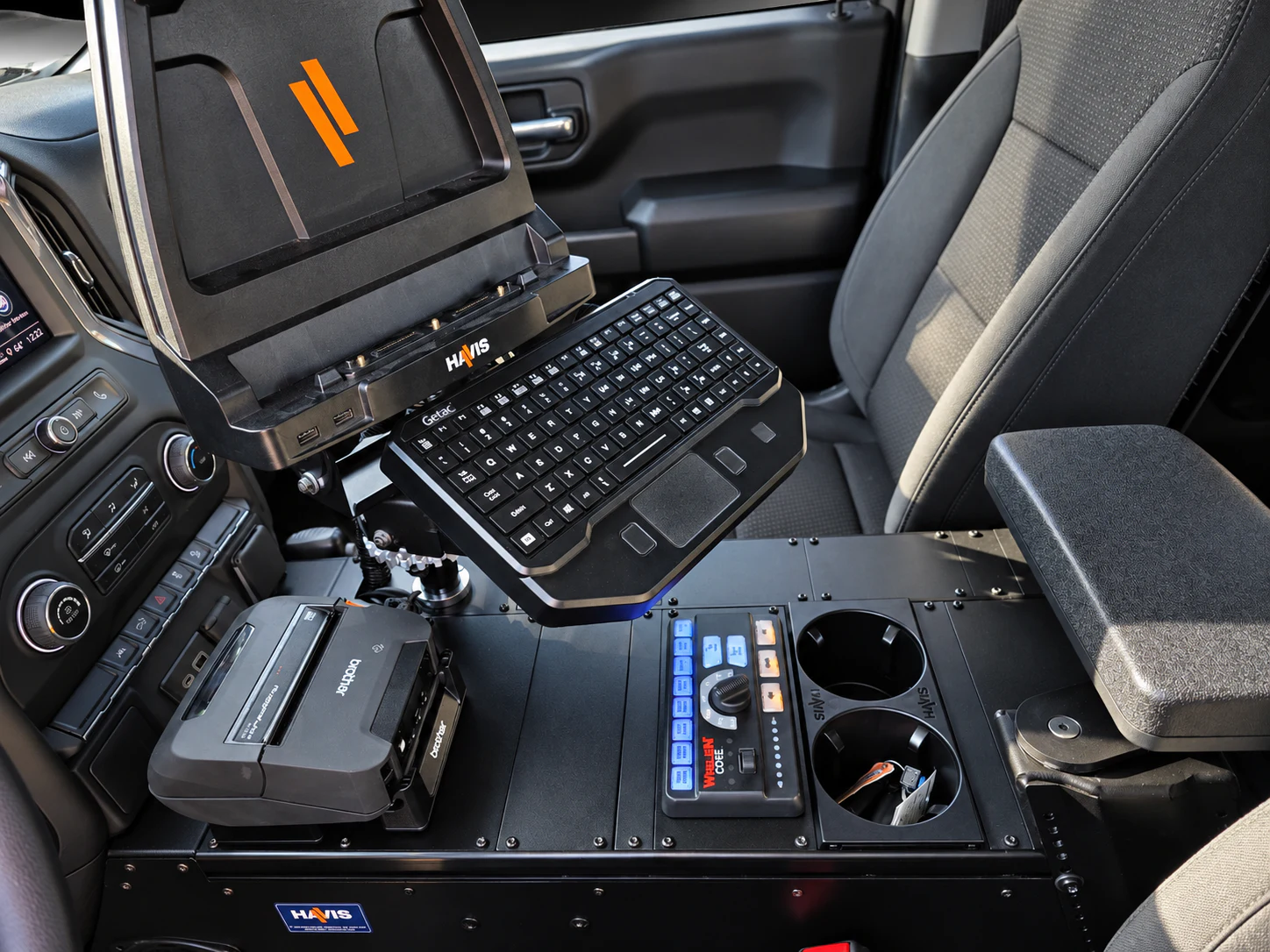 Bloomington Police Department patrol vehicle upfitted by Public Safety Direct at dusk